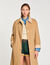 Trench con colletto glitterato