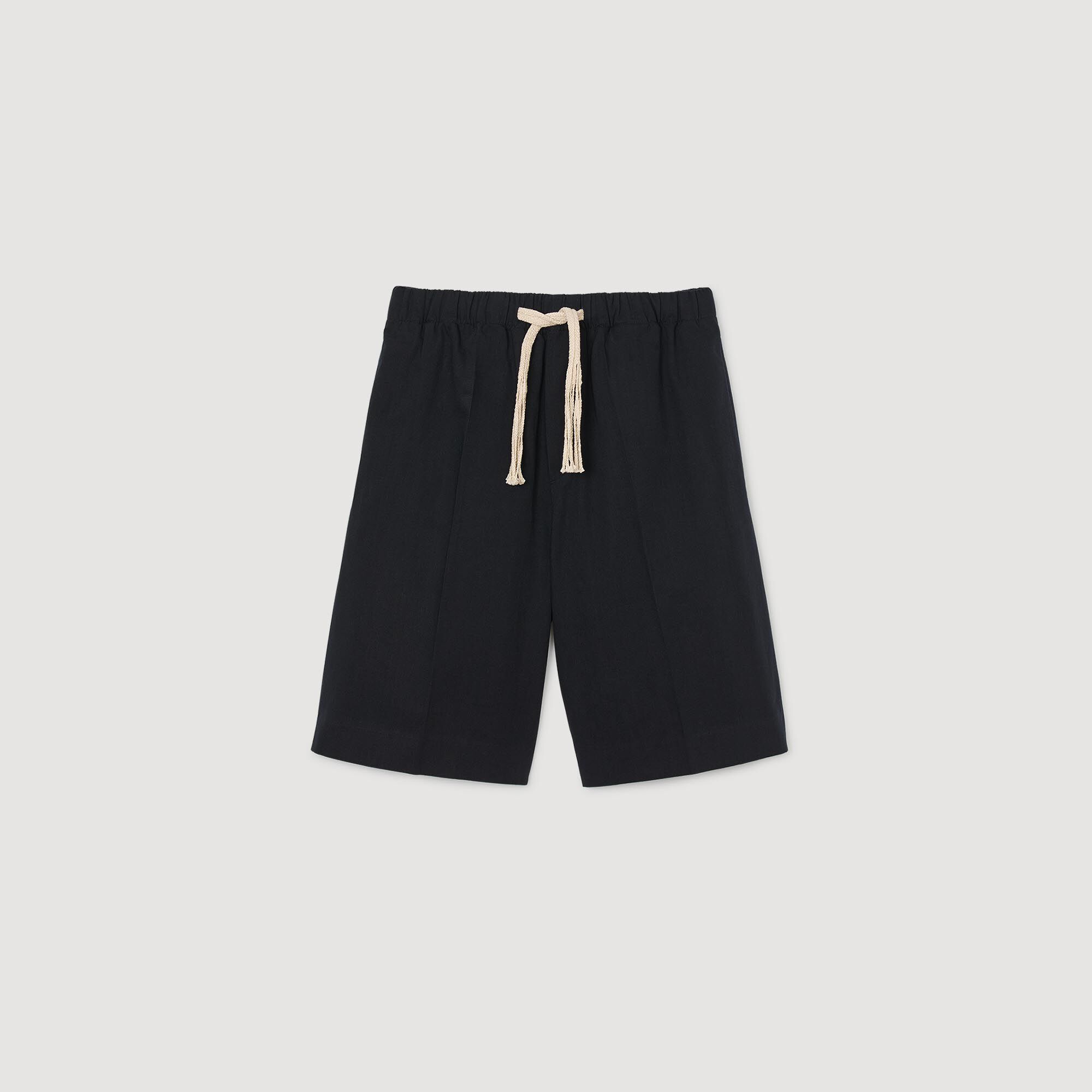 Shorts in cotone con vita elasticizzata