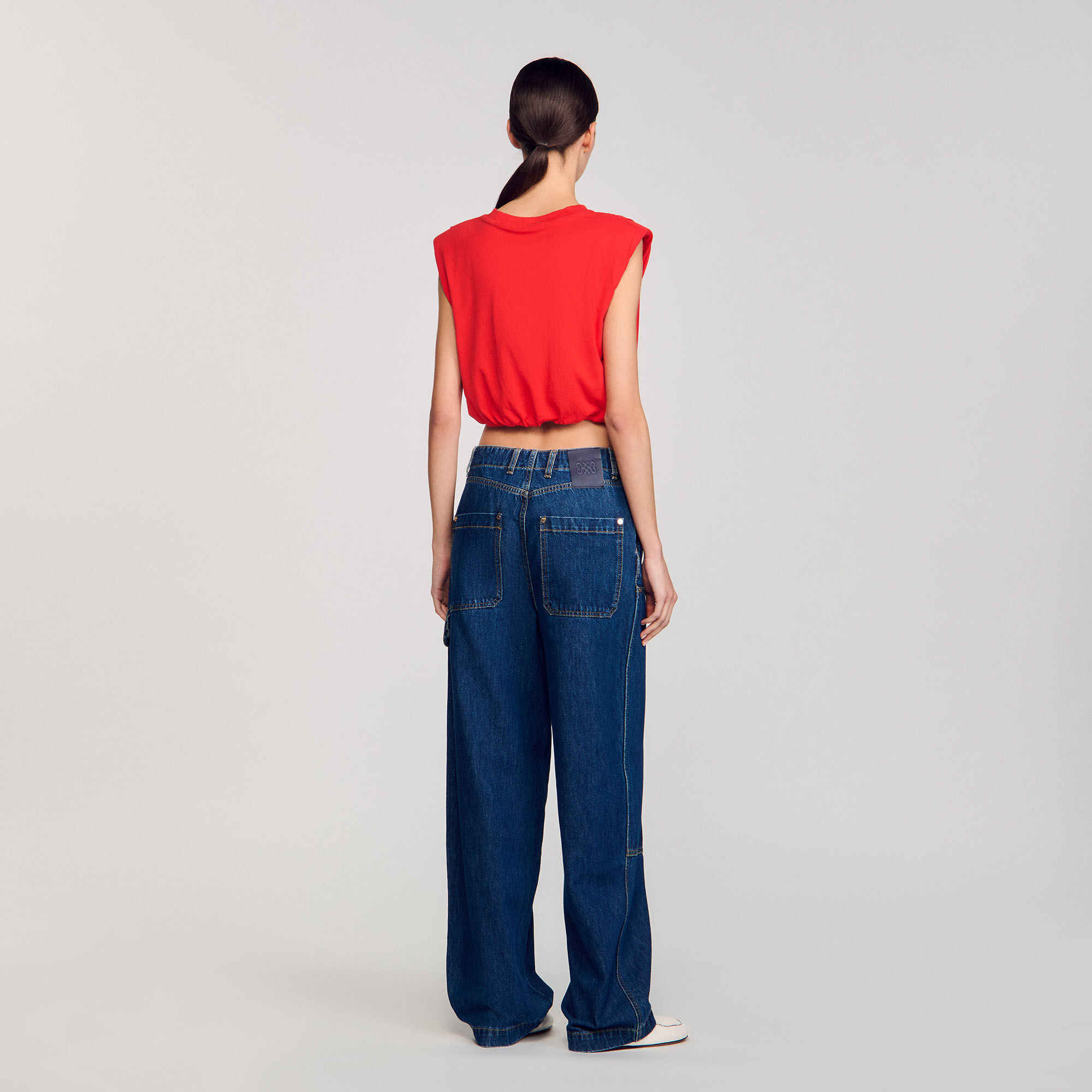 T-shirt corta drappeggiata