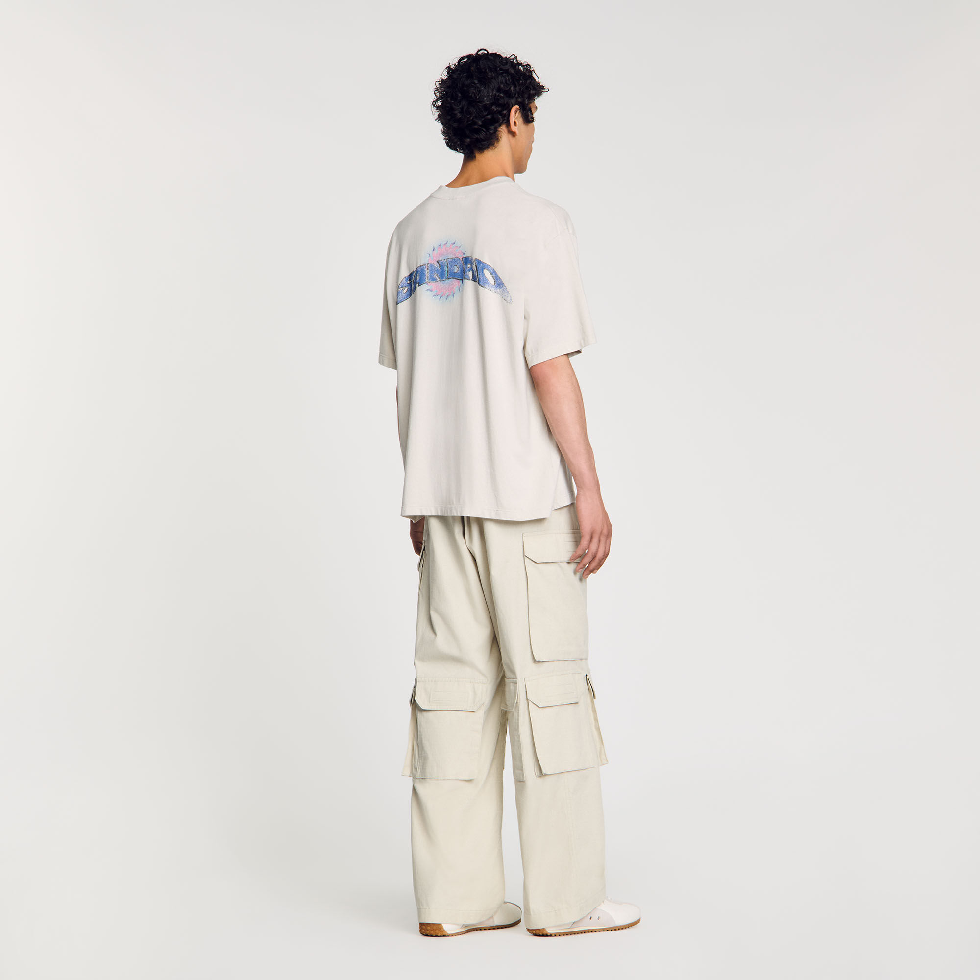 T-shirt con stampa a sole