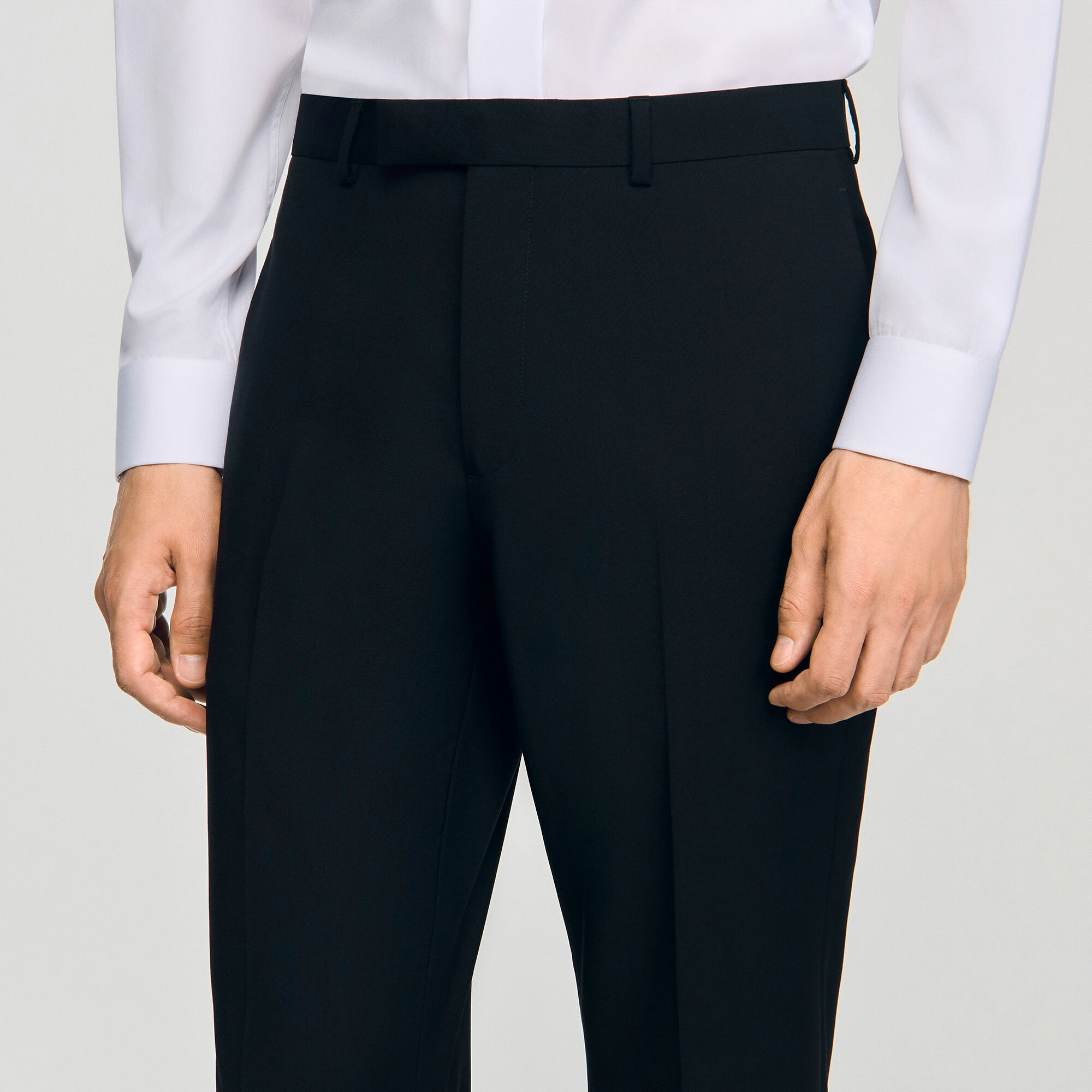 Pantaloni dettagli satinati