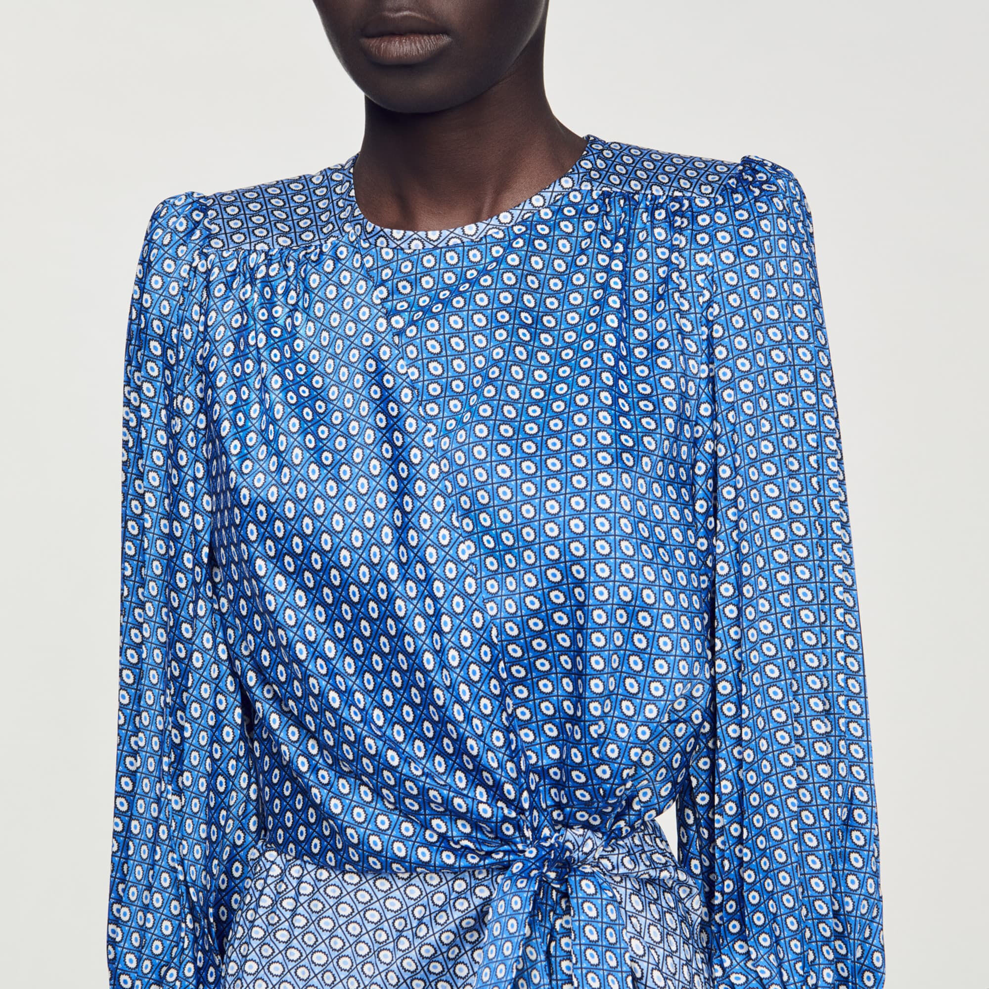 Abito lungo con stampa cravatta