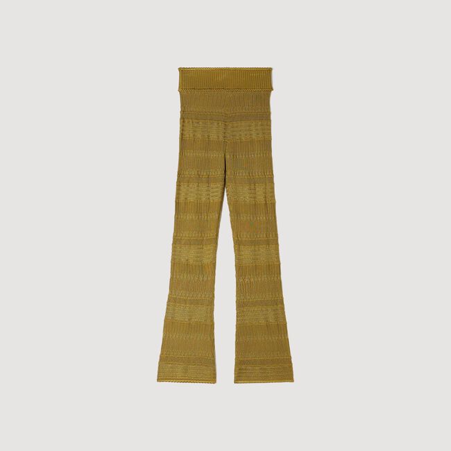 Pantaloni in maglia pointelle
