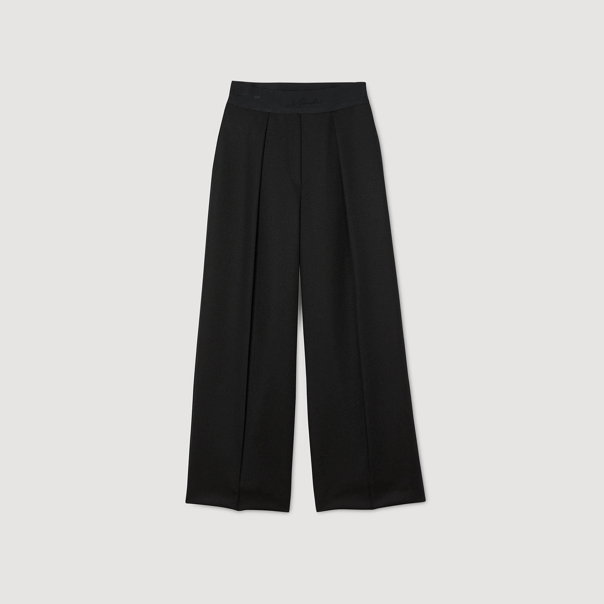 Pantaloni larghi a vita elastica