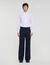Pantaloni larghi da abito in lana