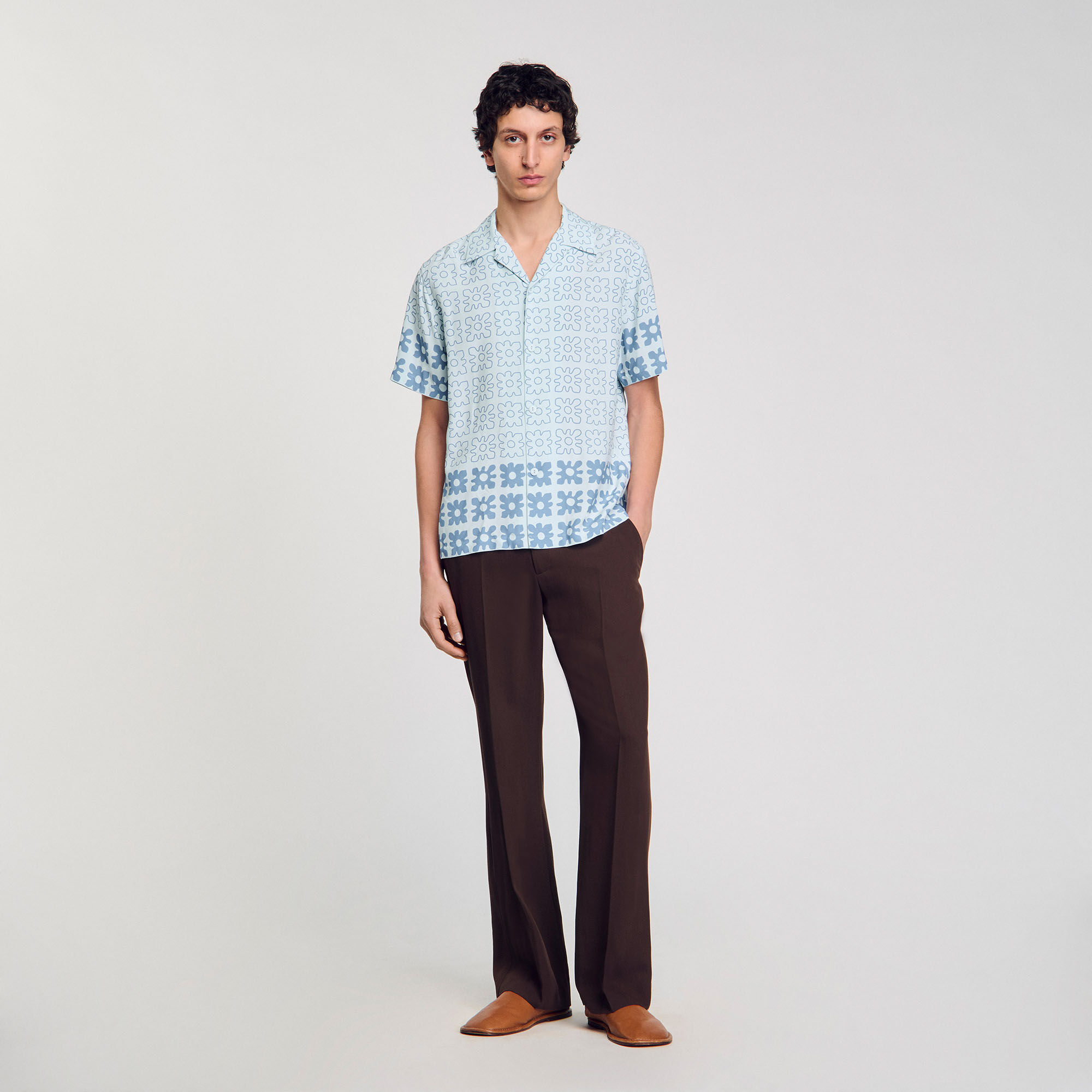 Camicia con stampa a fiori
