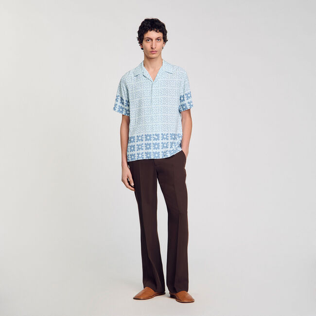 Camicia con stampa a fiori