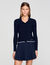Cardigan corto con colletto polo