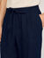 Pantaloni dritti di lino elastici