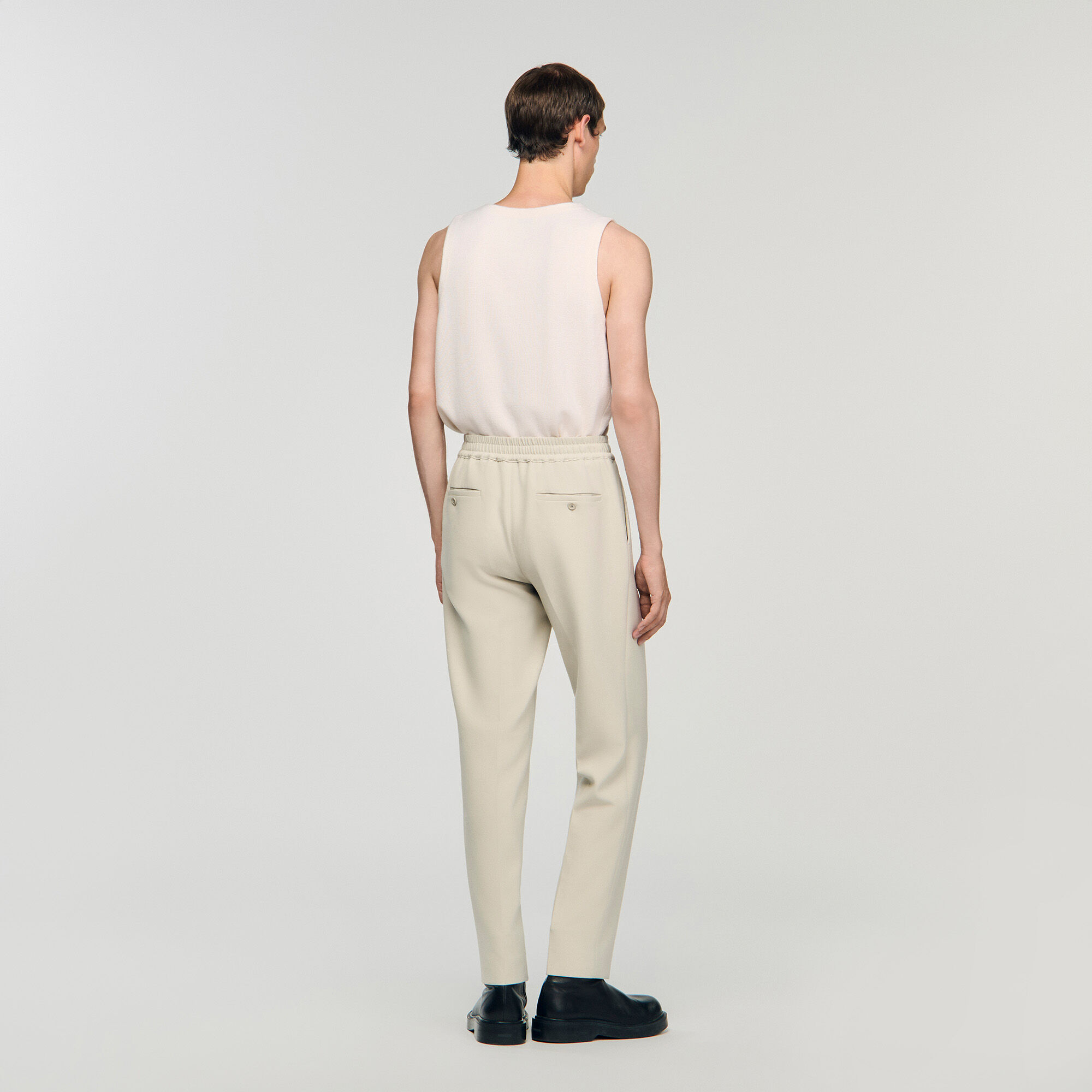 Pantaloni dritti elasticizzati