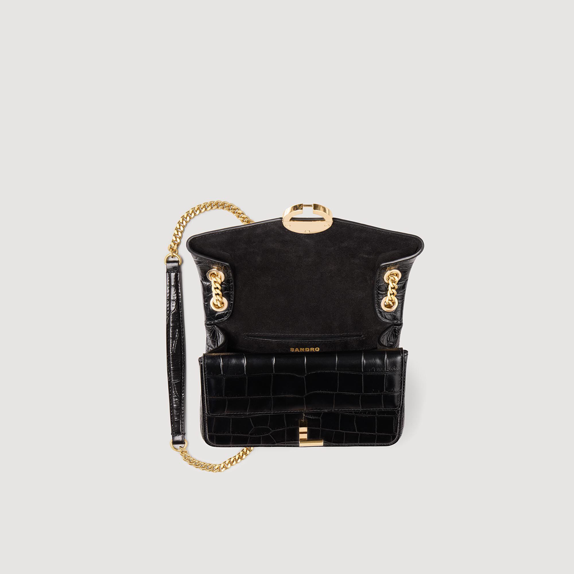Borsa Yza in pelle con stampa cocco