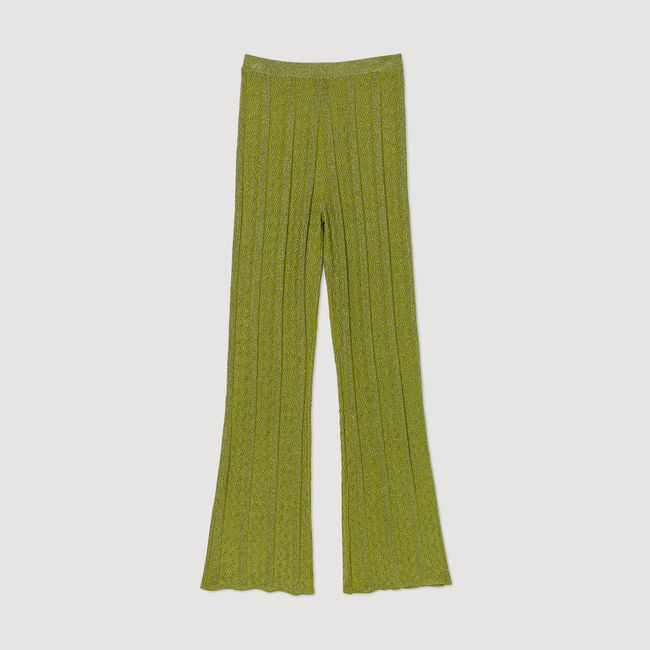 Pantaloni in maglia metallizzata