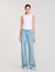 Jeans con strass e perline