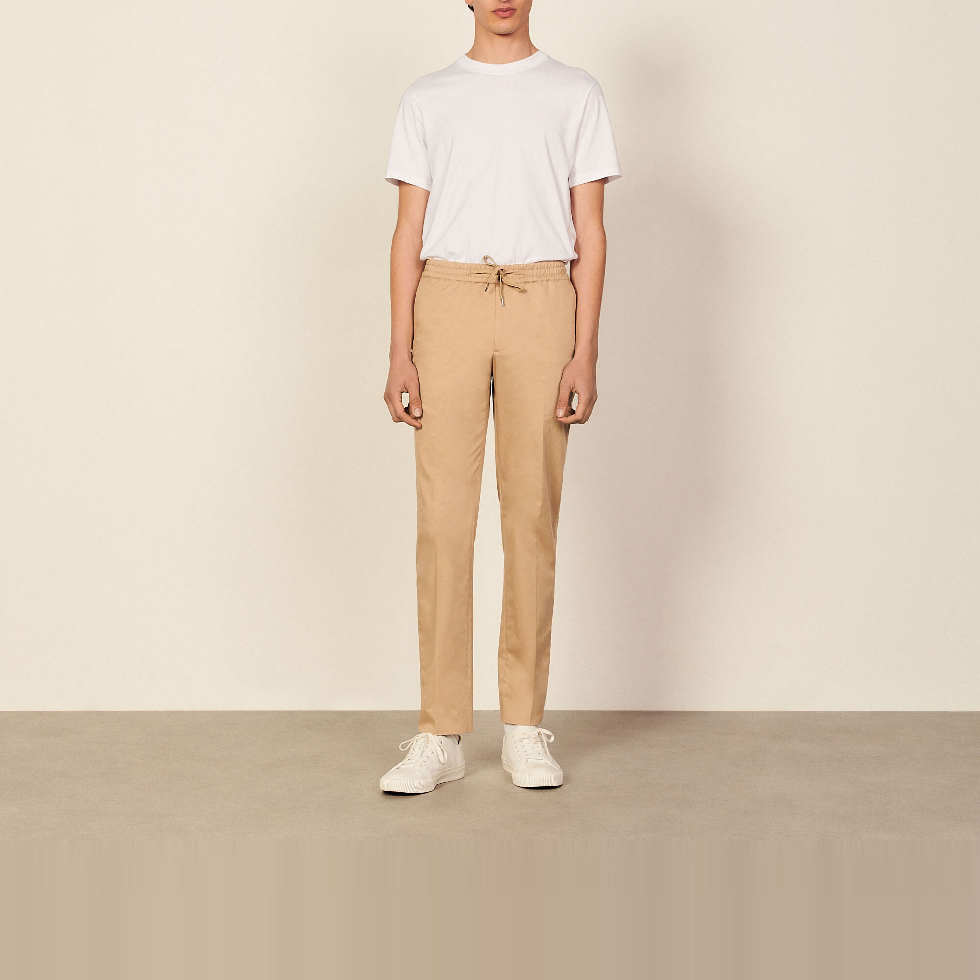 Pantaloni carrot in cotone
