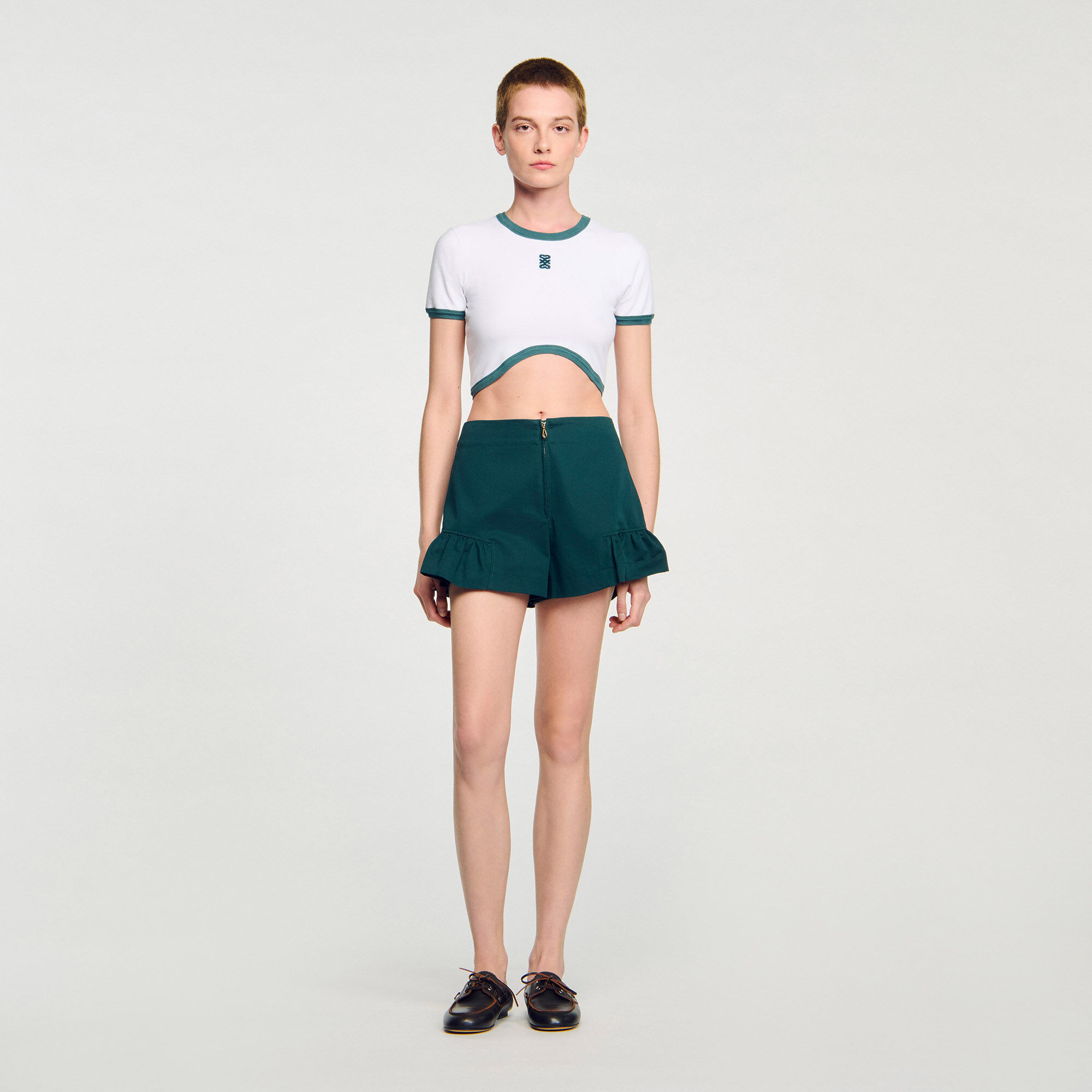 T-shirt corta bicolore