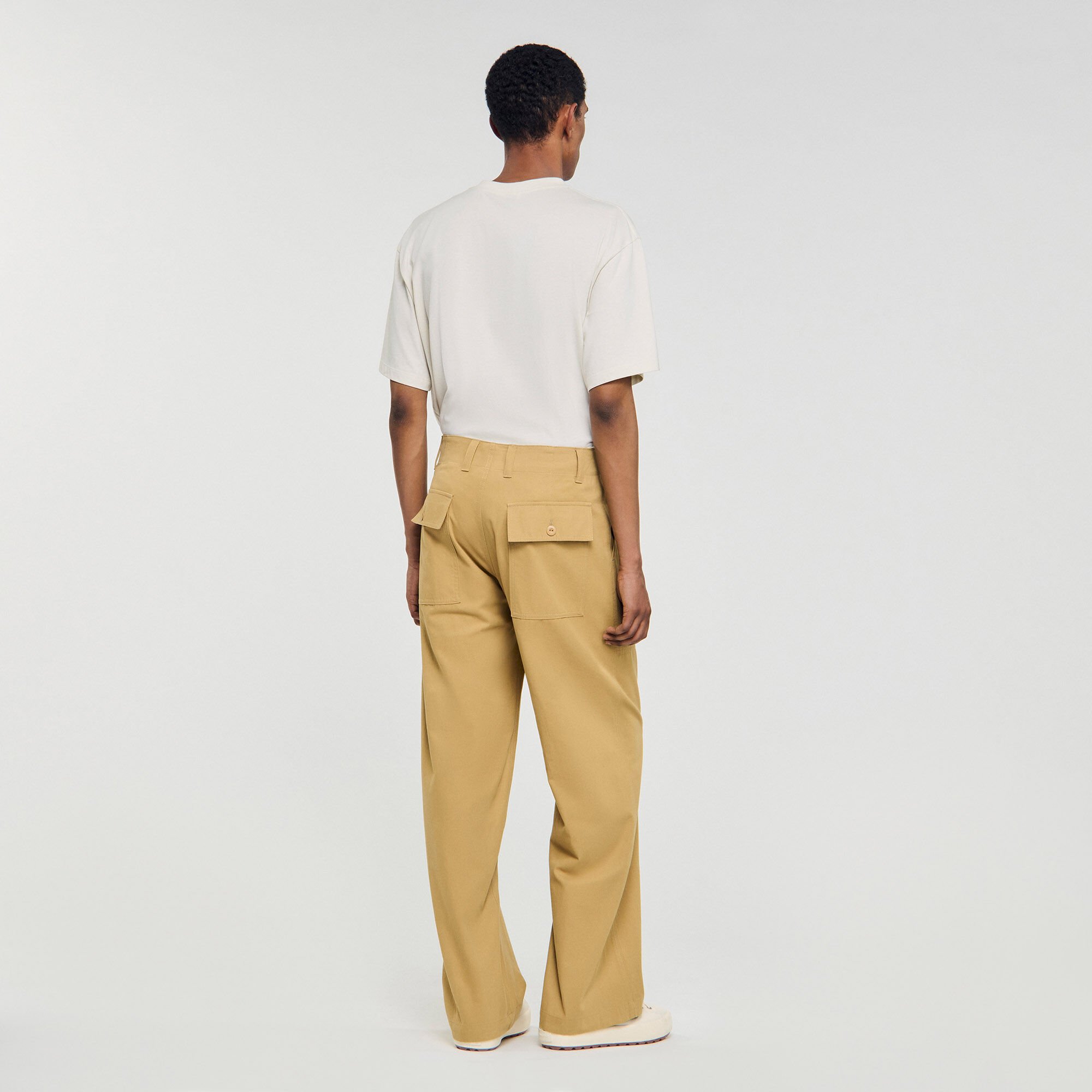 Pantaloni larghi in cotone