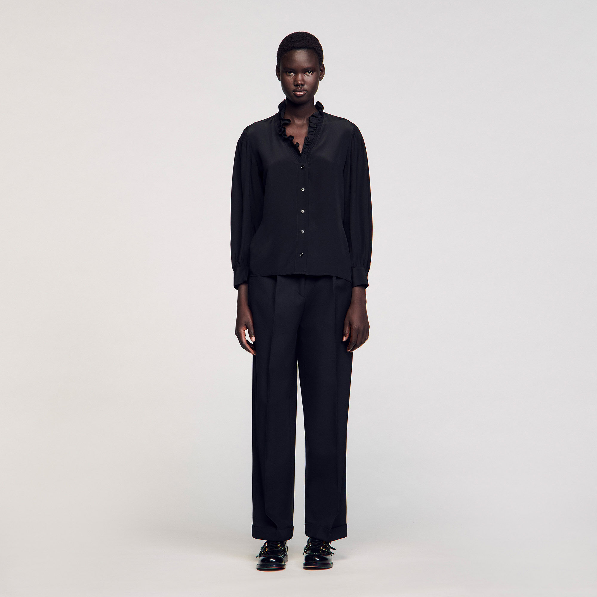 Camicia fluida in seta