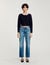 Cardigan con colletto con perline