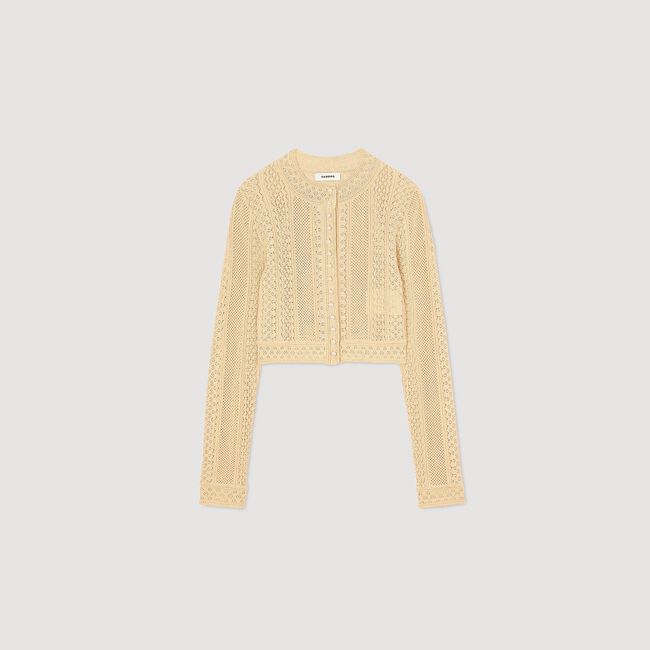 Cardigan in maglia pointelle