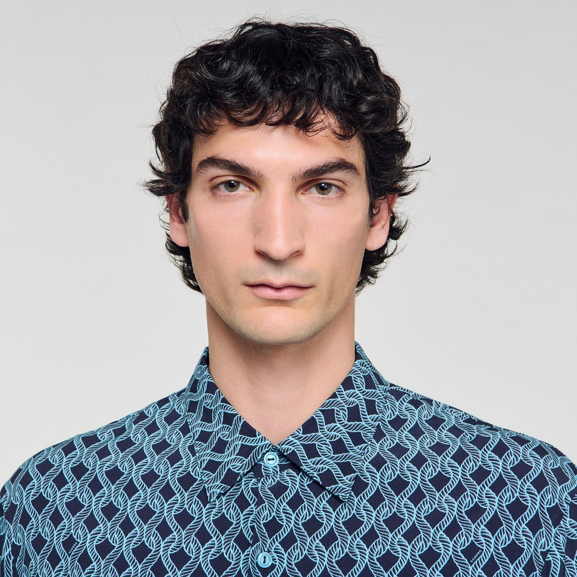 Camicia con stampa a corda