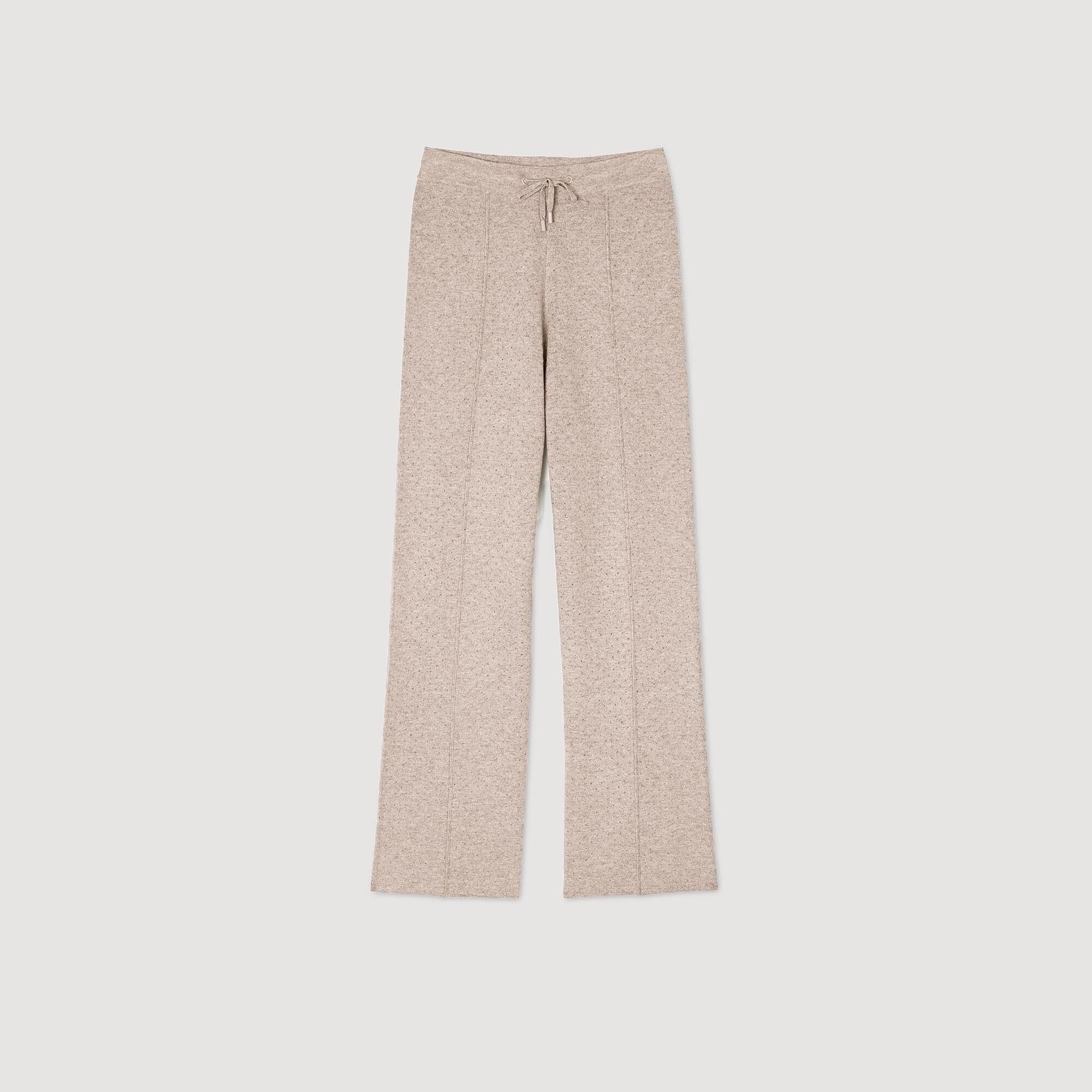 Pantaloni glitterati in maglia