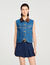 Giubbotto smanicato in denim