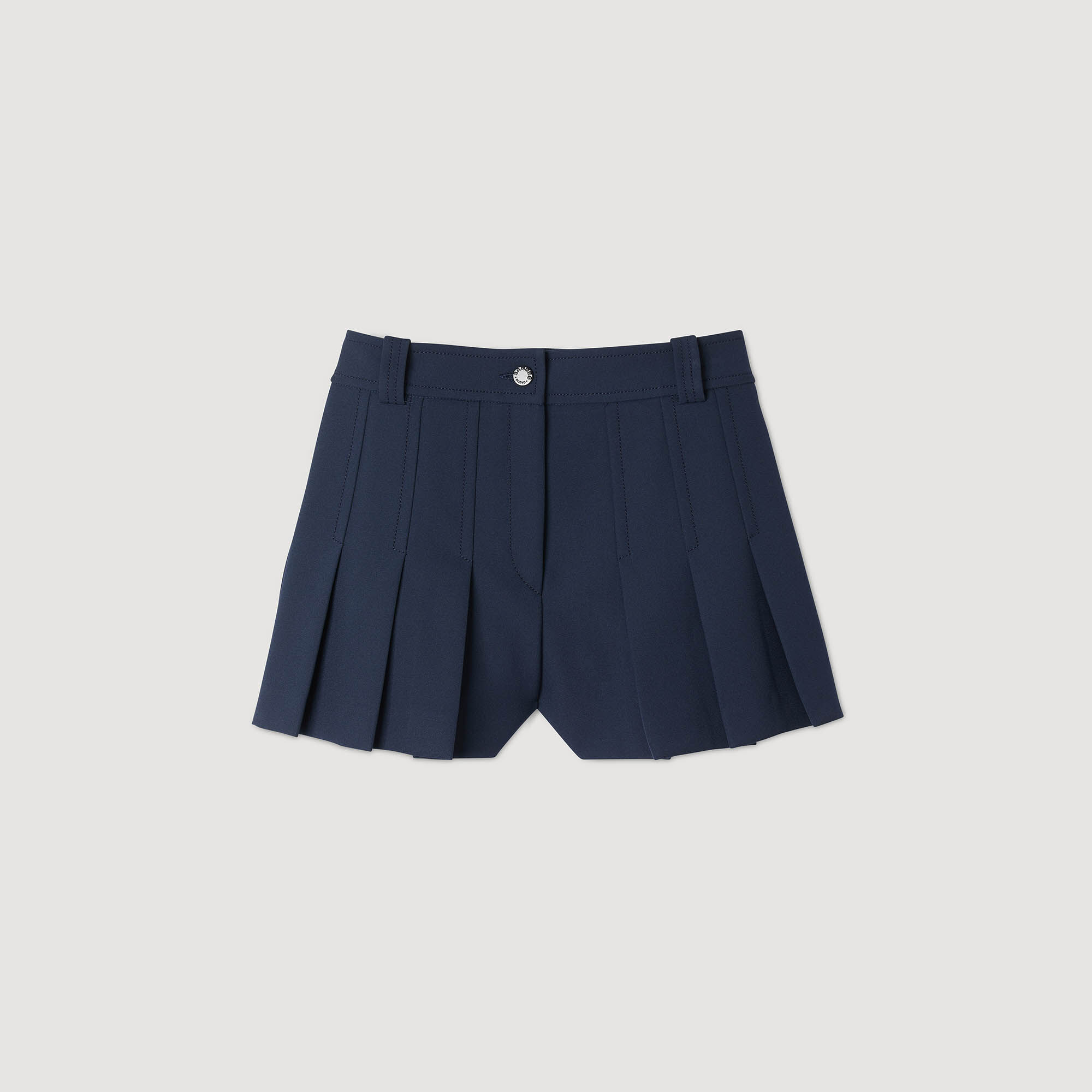 Short sartoriale plissettato