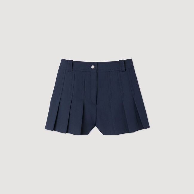 Short sartoriale plissettato