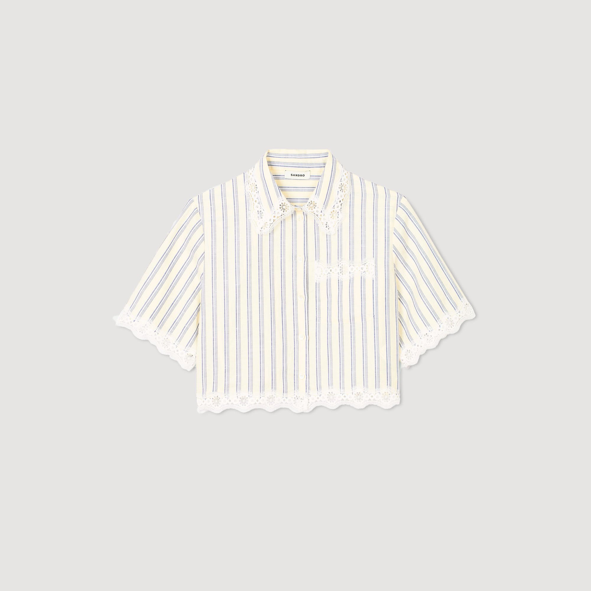 Camicia corta a righe
