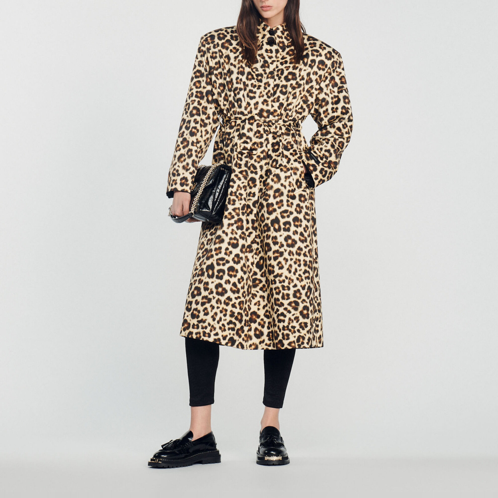 Trench oversize leopardato
