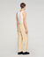 Pantaloni oversize in lino e cotone
