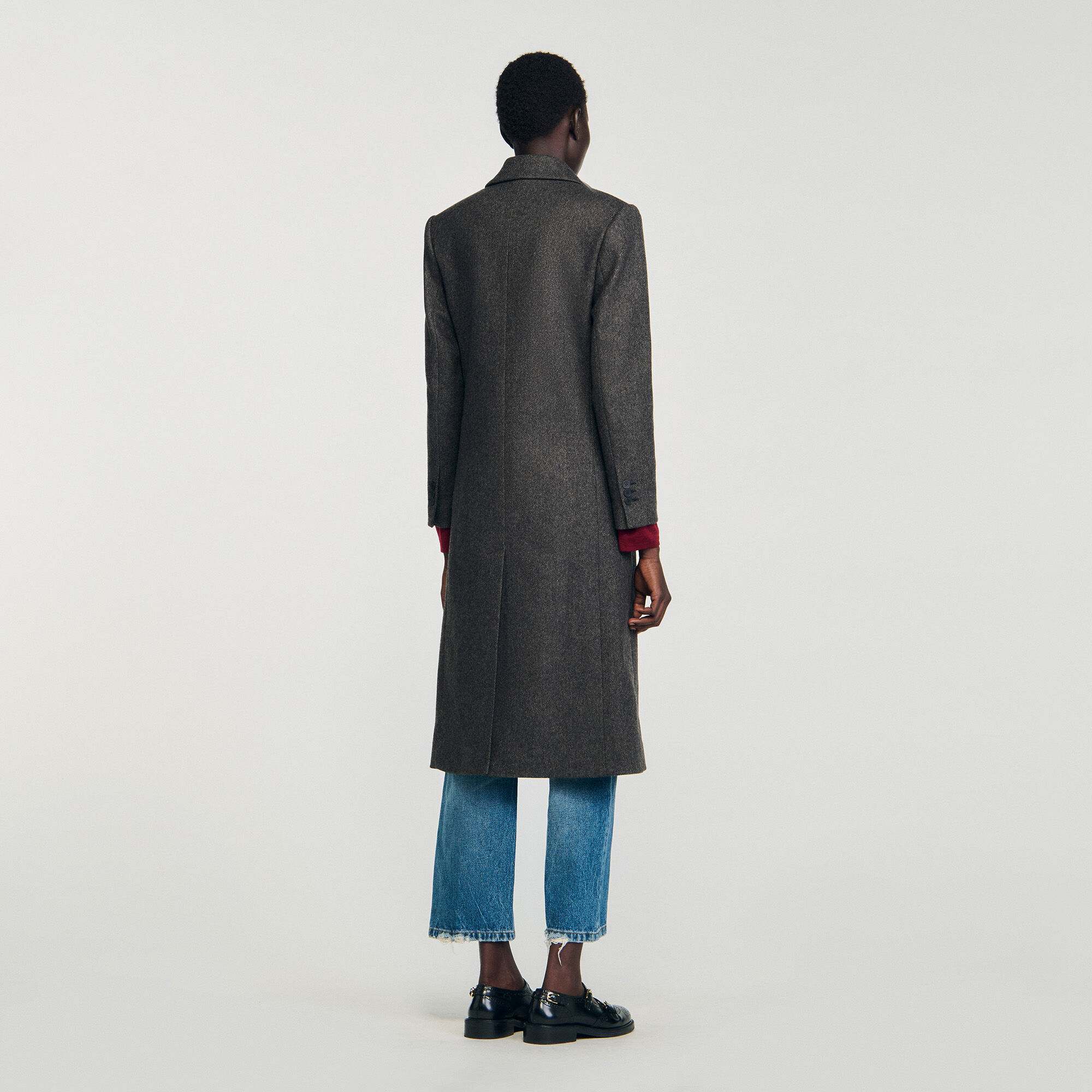 Cappotto attillato doppiopetto