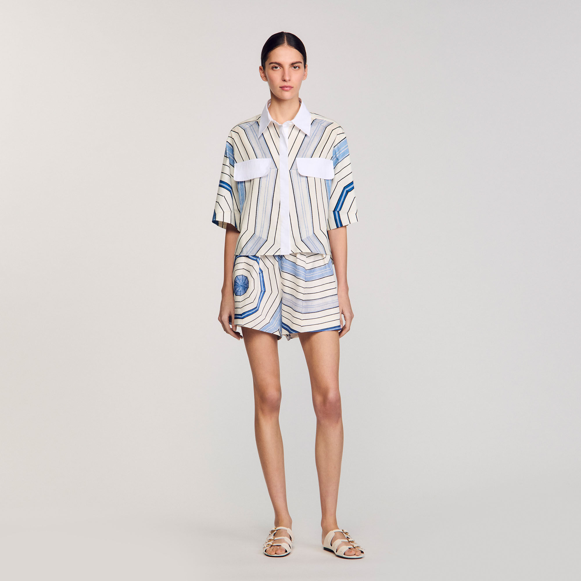 Camicia stampa a spirali