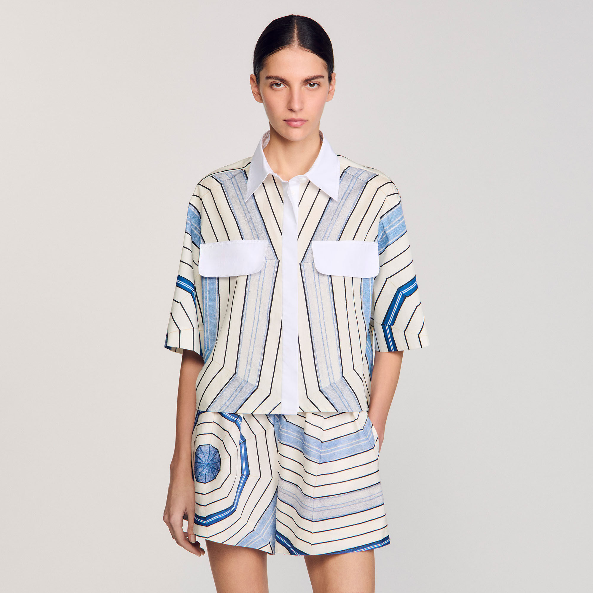 Camicia stampa a spirali