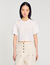 T-shirt cropped con perline