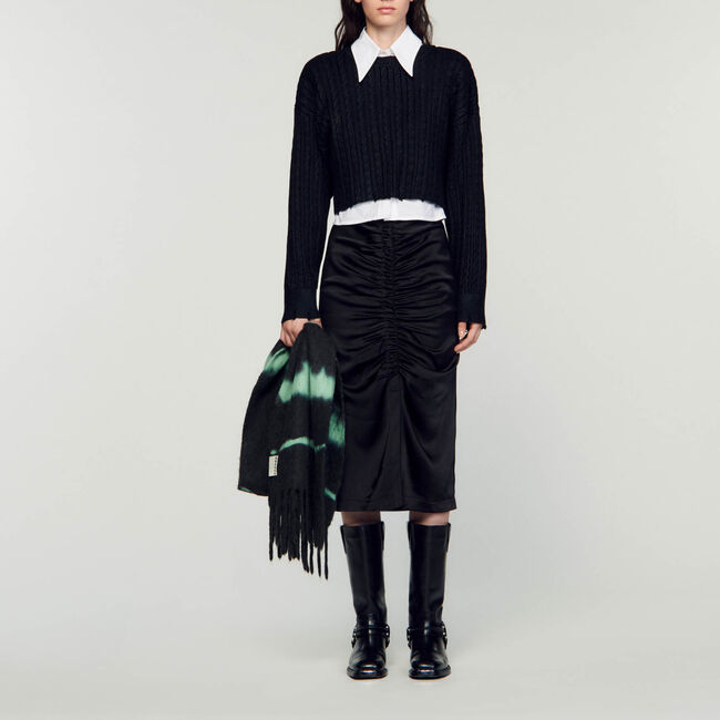 Pullover corto in maglia