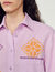 Camicia oversize in lino ricamato