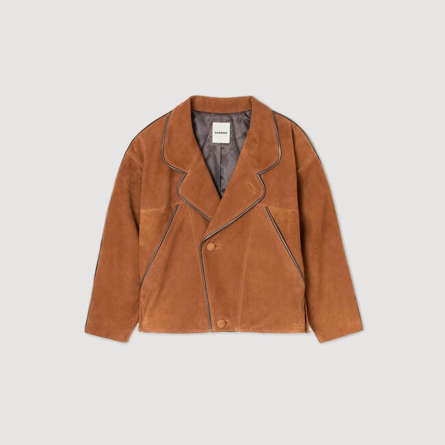 Giubbotto in scamosciato oversize