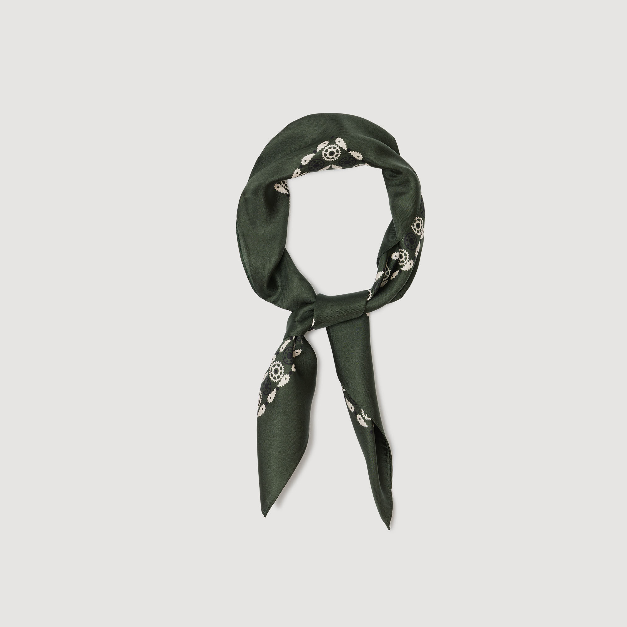 Foulard in seta con stampa bandana