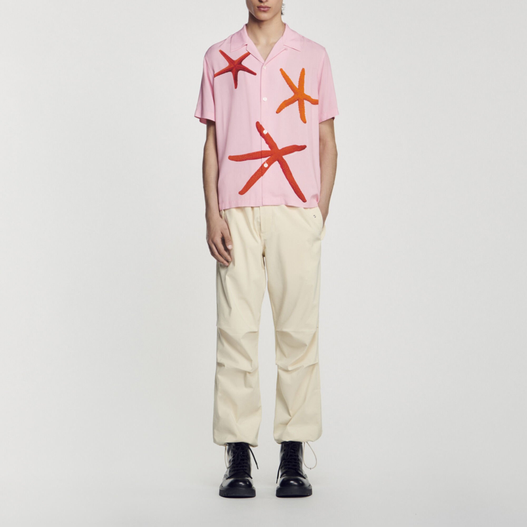 Camicia con stampa stelle marine