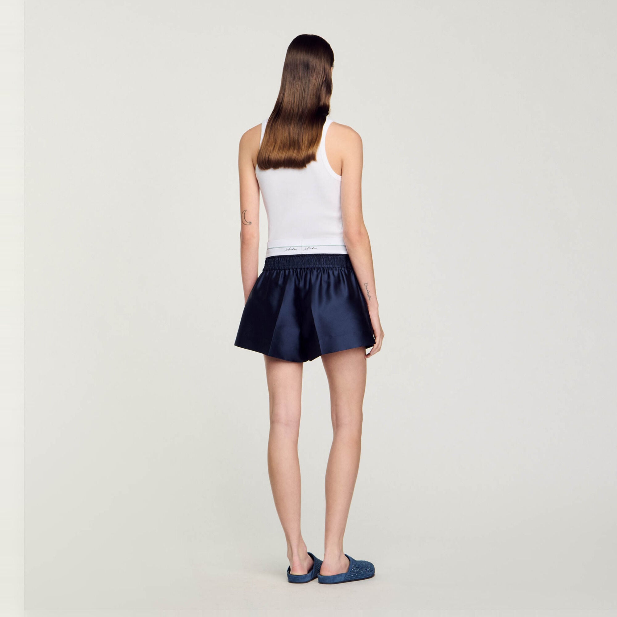 Shorts tipo 2 in 1 in raso - Donna | Sandro