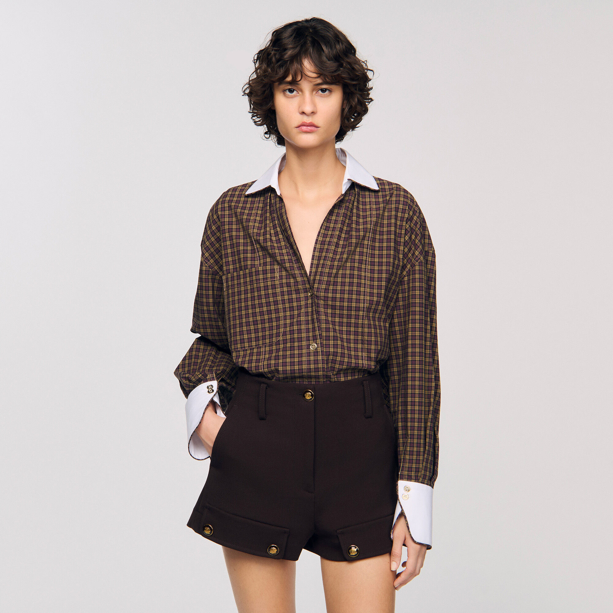 Camicia bicolore a quadri