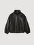 Giubbotto in pelle oversize