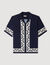 Camicia fluida stampa a contrasto