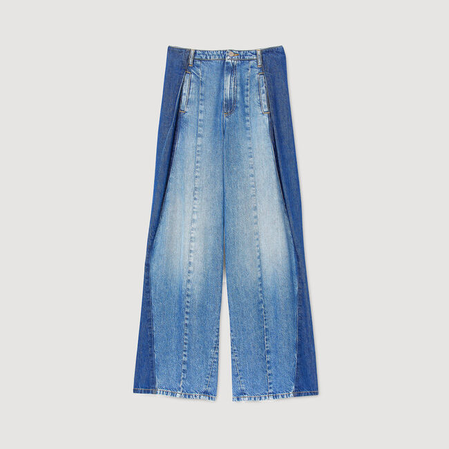 Jeans con inserti a contrasto