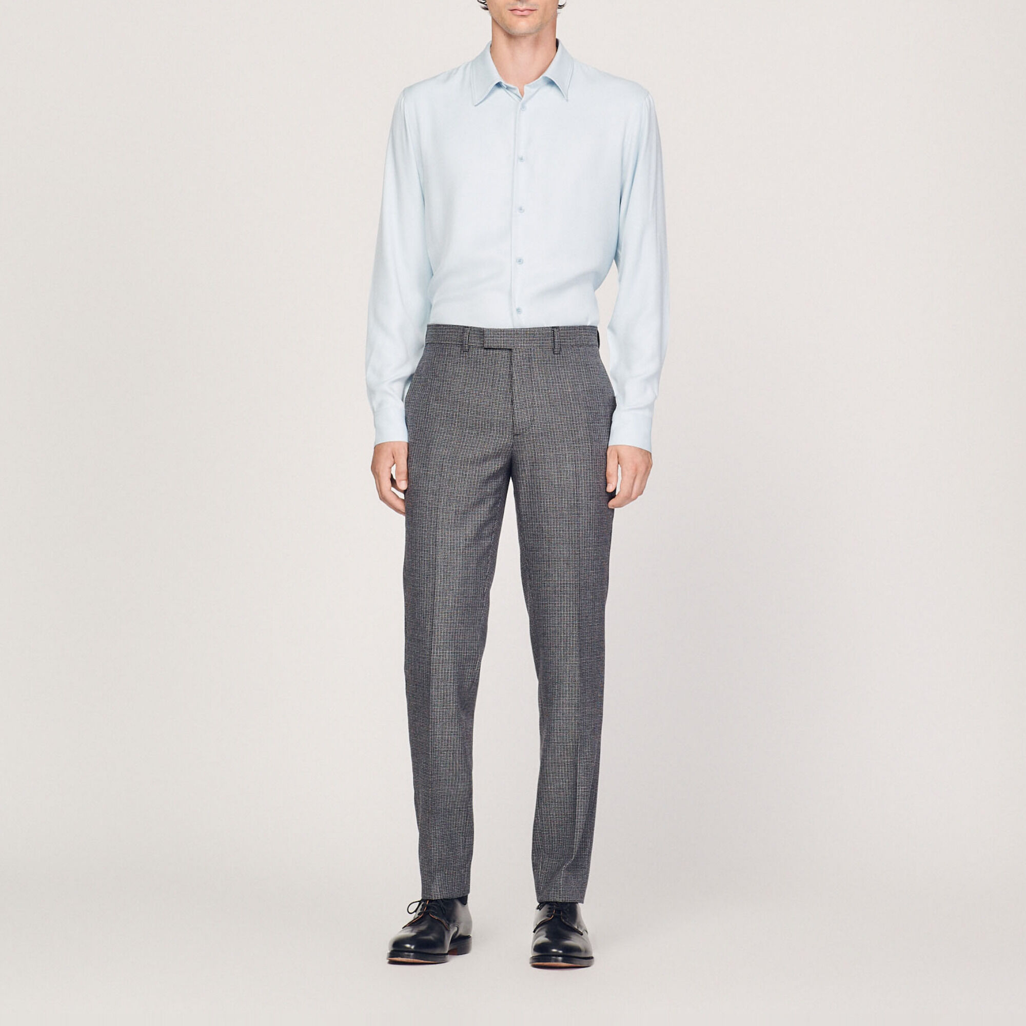 Pantaloni da completo in lana vergine
