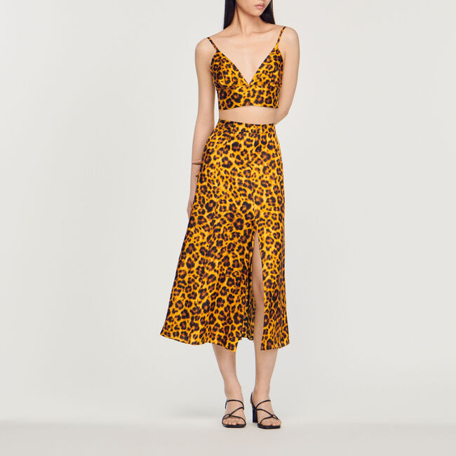 Top stile brassière leopardato