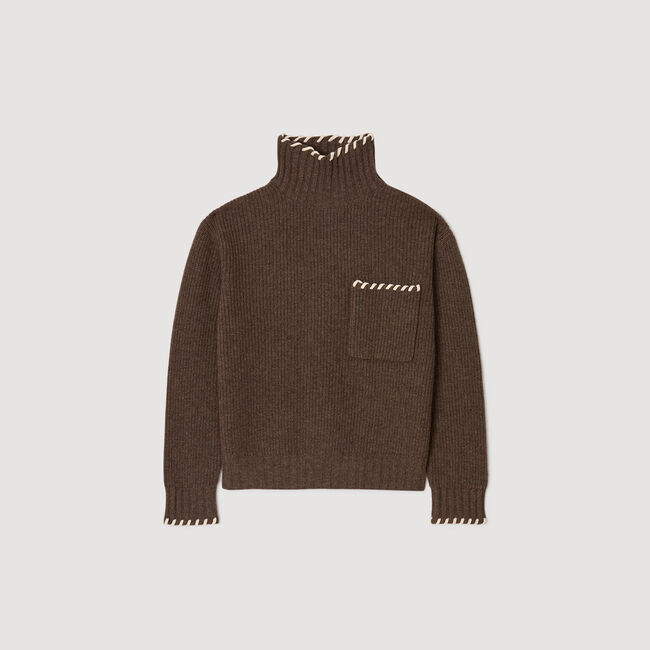 Maglione ampio con collo alto