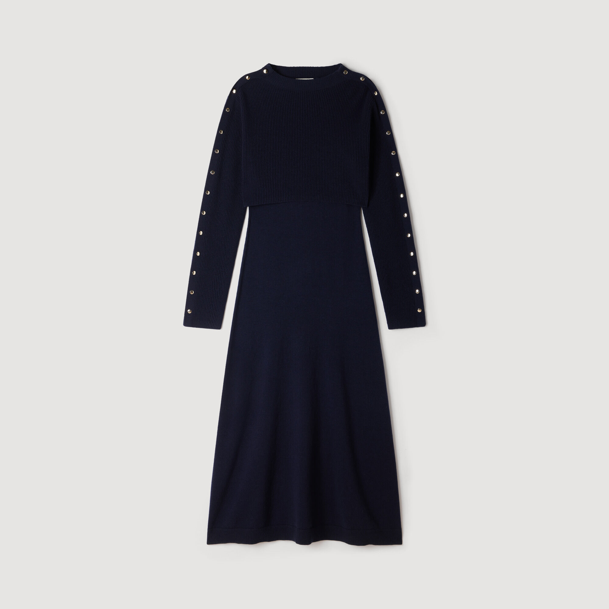 Abito lungo in maglia 2 in 1 - Donna | Sandro