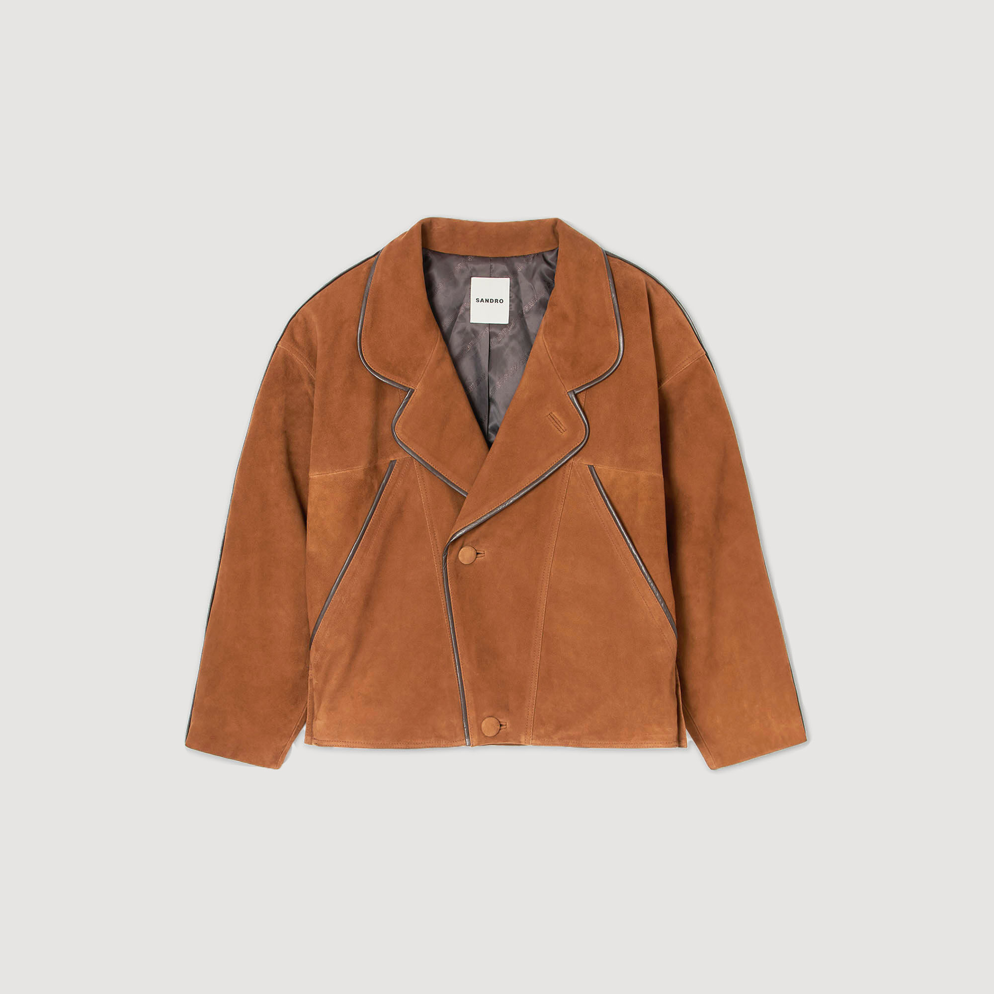 Giubbotto in scamosciato oversize